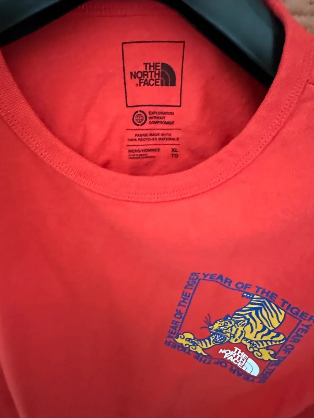 The North Face Coral Long Sleeve Shirt with Tiger Chest Graphic